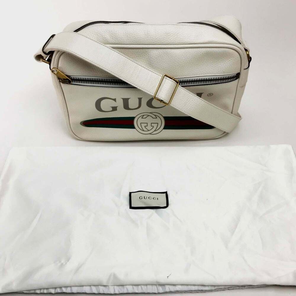 GUCCI Authentic White Messenger Shoulder Bag - Picture 10 of 13